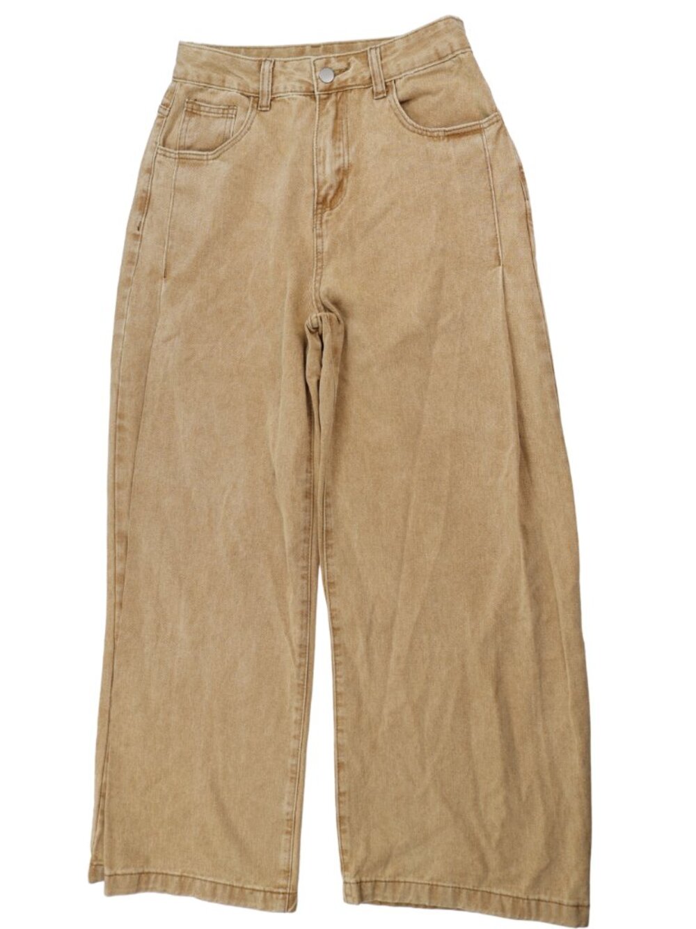 NWT Dazy High Rise Wide Leg Crop Jeans Medium Tan